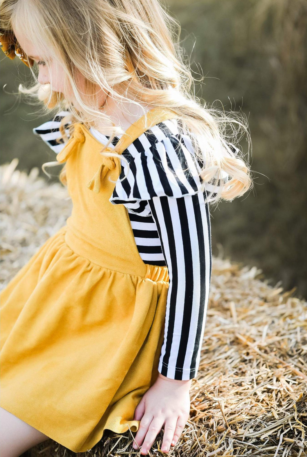 Denise Black & White Ruffle Tee