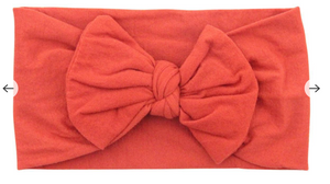 Rust Nylon Bow Headwrap