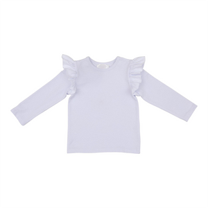 Denise White Ruffle Tee