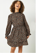 Load image into Gallery viewer, Floral Smock Neck Long Sleeve Dress
