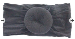 Black Nylon Turban Style Headwrap