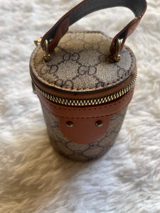 Tan GG bucket purse